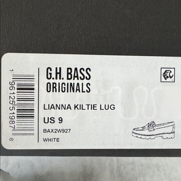 GH BASS Anthropology White Leather Lianna Horsebit Kiltie Bit Lug Sole Loafers 9 - Picture 12 of 13